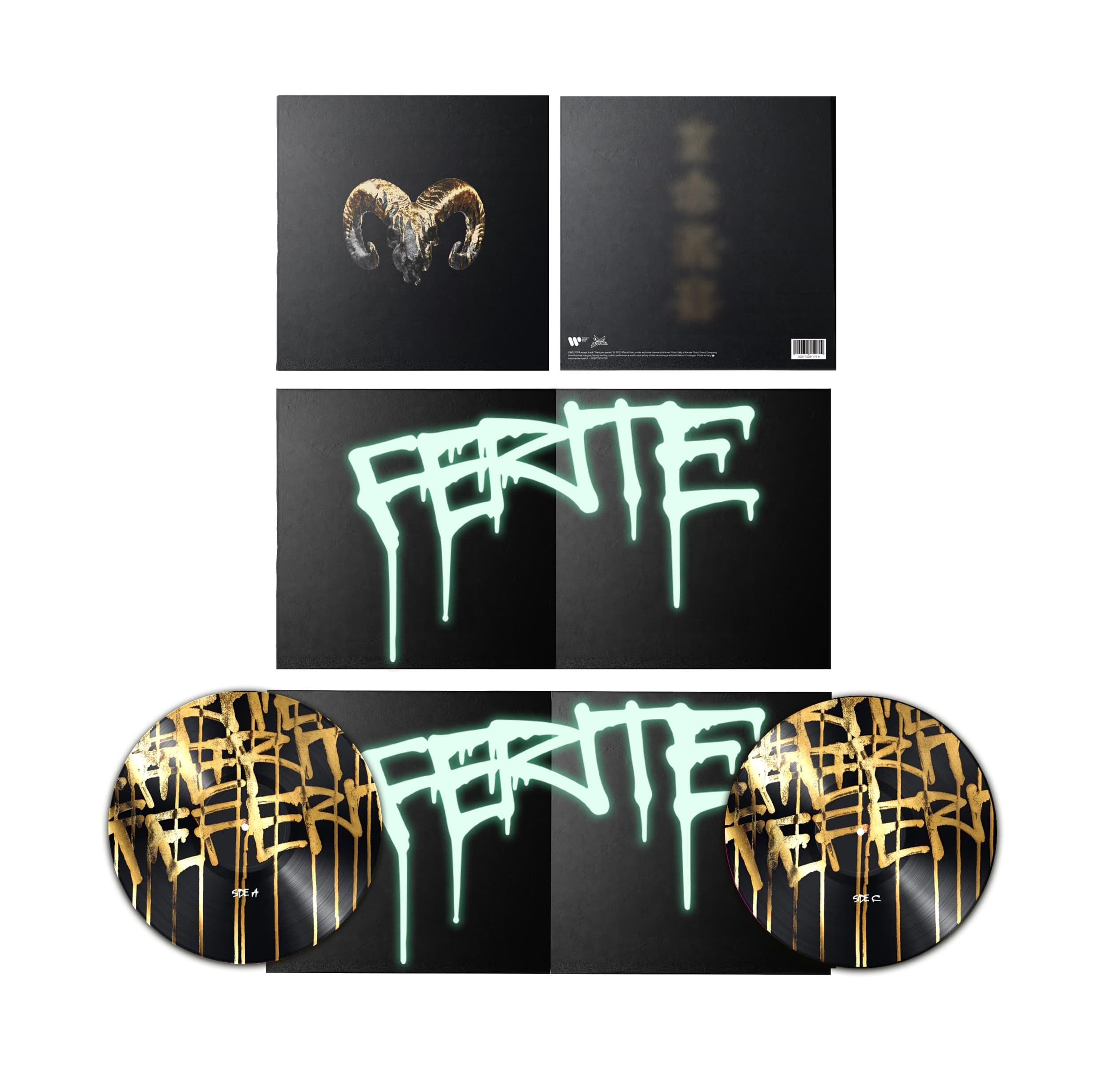 Ferite Vinile Picture Disc Dark Glow Autografato