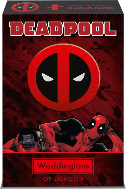 Waddingtons Number 1 Deadpool Playing Card Game, Play with your favourite superheroes from Lady Deadpool and Kidpool, gift and toy for ages 14 plus