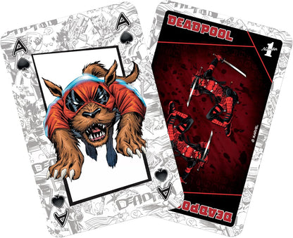 Waddingtons Number 1 Deadpool Playing Card Game, Play with your favourite superheroes from Lady Deadpool and Kidpool, gift and toy for ages 14 plus