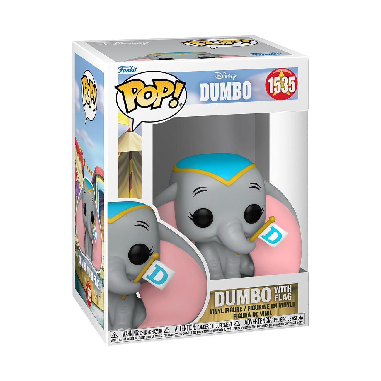 Funko Pop! Disney: Dumbo – Dumbo With Flag - Collectable Vinyl Figure - Gift Idea - Official Merchandise - Toys for Kids & Adults - Movies Fans - Model Figure for Collectors and Display