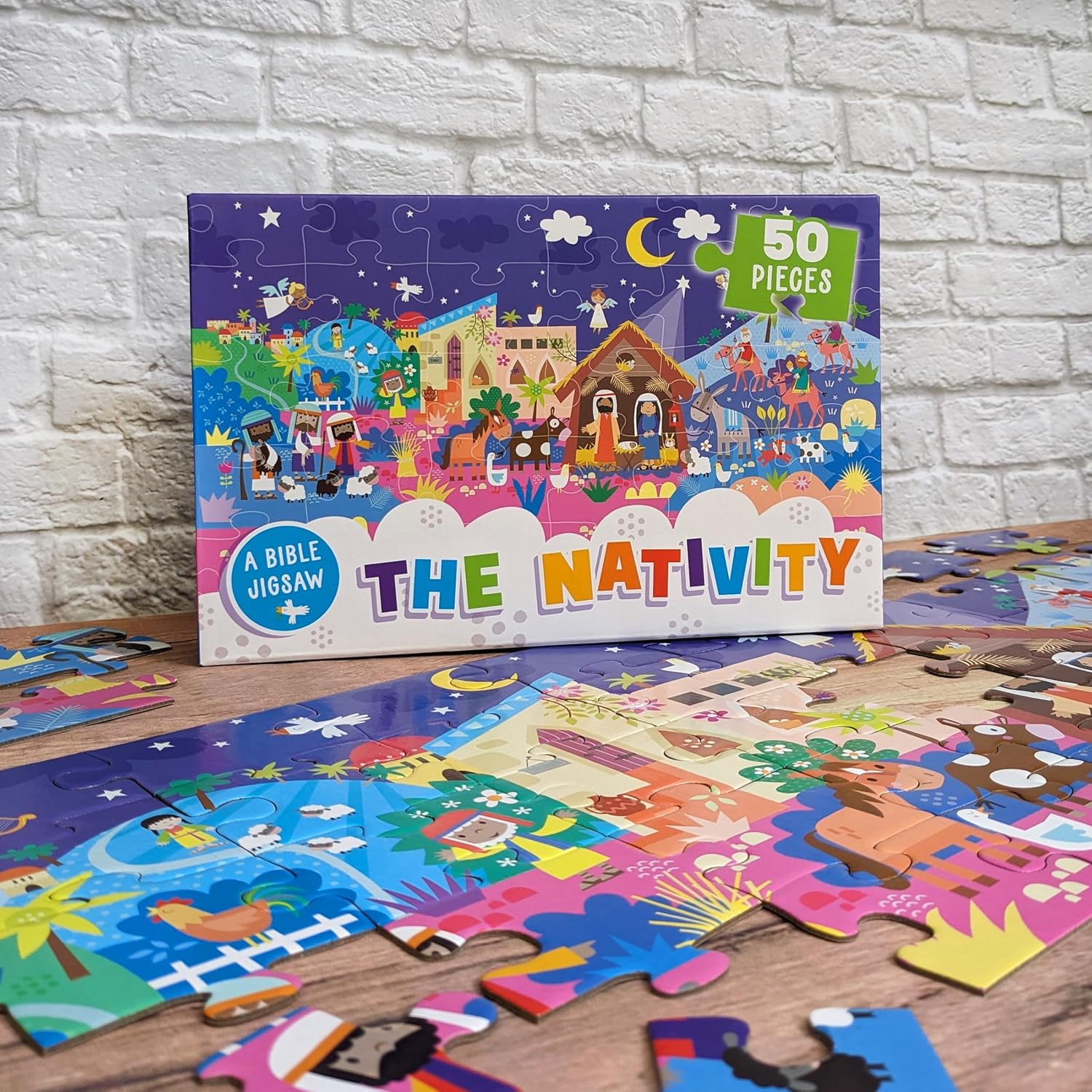 North Parade Publishing BIPZ03 The Nativity Bible Stories Jigsaw Puzzle, Multicoloured, Large
