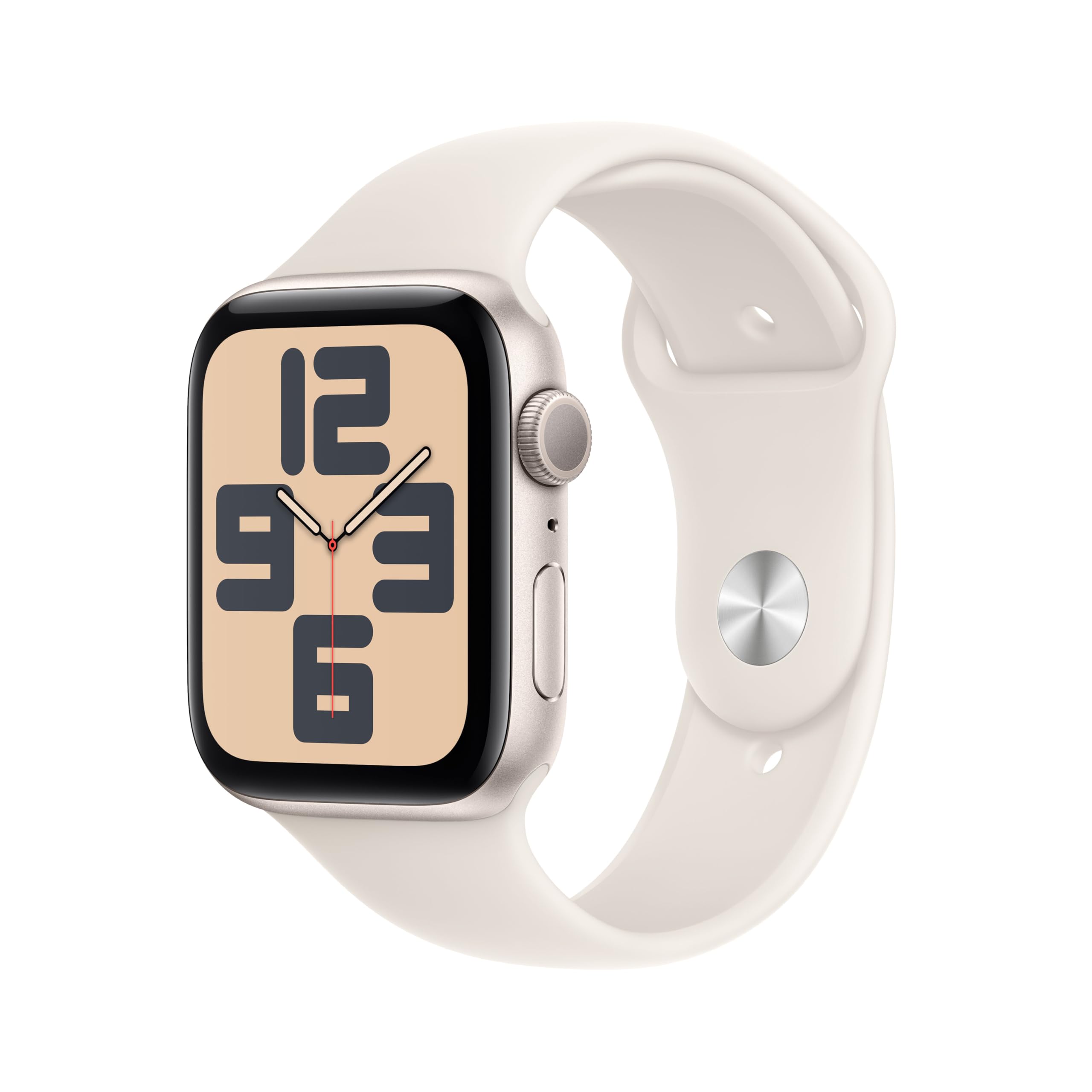 Apple Watch Se (Gps) - 2Nd Generation - 44 Mm - Starlight Aluminium - Smart Watch With Sport Band - Fluoroelastomer - St