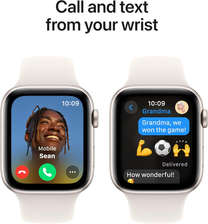 Apple Watch Se (Gps) - 2Nd Generation - 44 Mm - Starlight Aluminium - Smart Watch With Sport Band - Fluoroelastomer - St