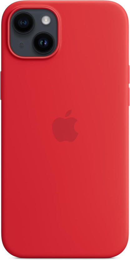Apple - Back Cover For Mobile Phone - Magsafe Compatibility - Silicone - Red - For Iphone 14 Plus