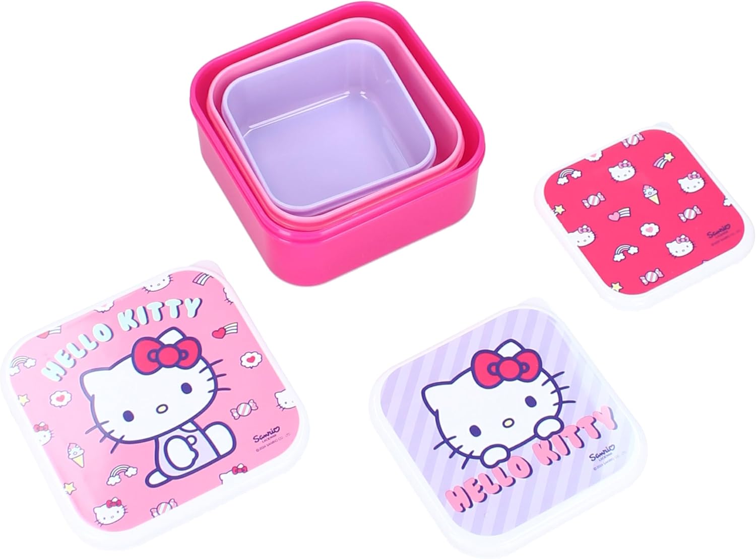 HELLO KITTY - Fresh Bites - Snack Boxes - 3 pcs