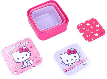 HELLO KITTY - Fresh Bites - Snack Boxes - 3 pcs
