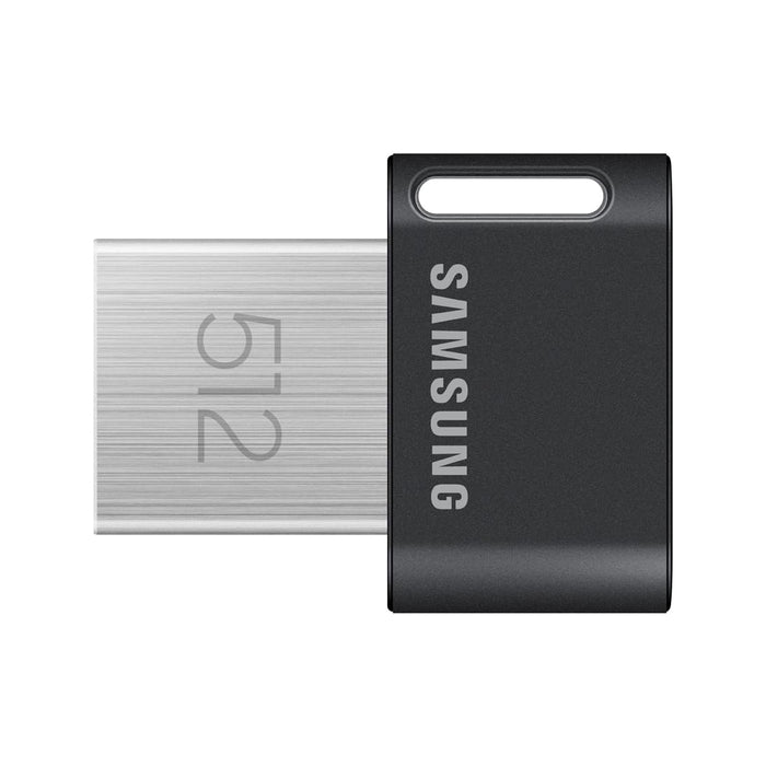 Samsung FIT Plus USB-Stick Typ-A, 512 GB, 400 MB/s Lesen, 110 MB/s Schreiben, Kompakter USB 3.2 Speicherstick mit Schlüsselring, Gray, MUF-512AB/APC