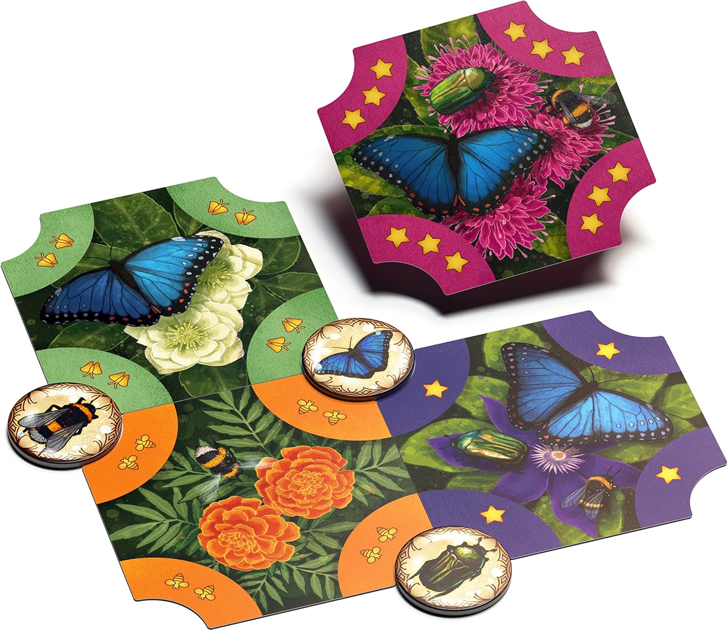 Pollen - Bard Game - Tile Laying Game - 2-4 Players - 40 Minute Play Time (Pollen Base Game
