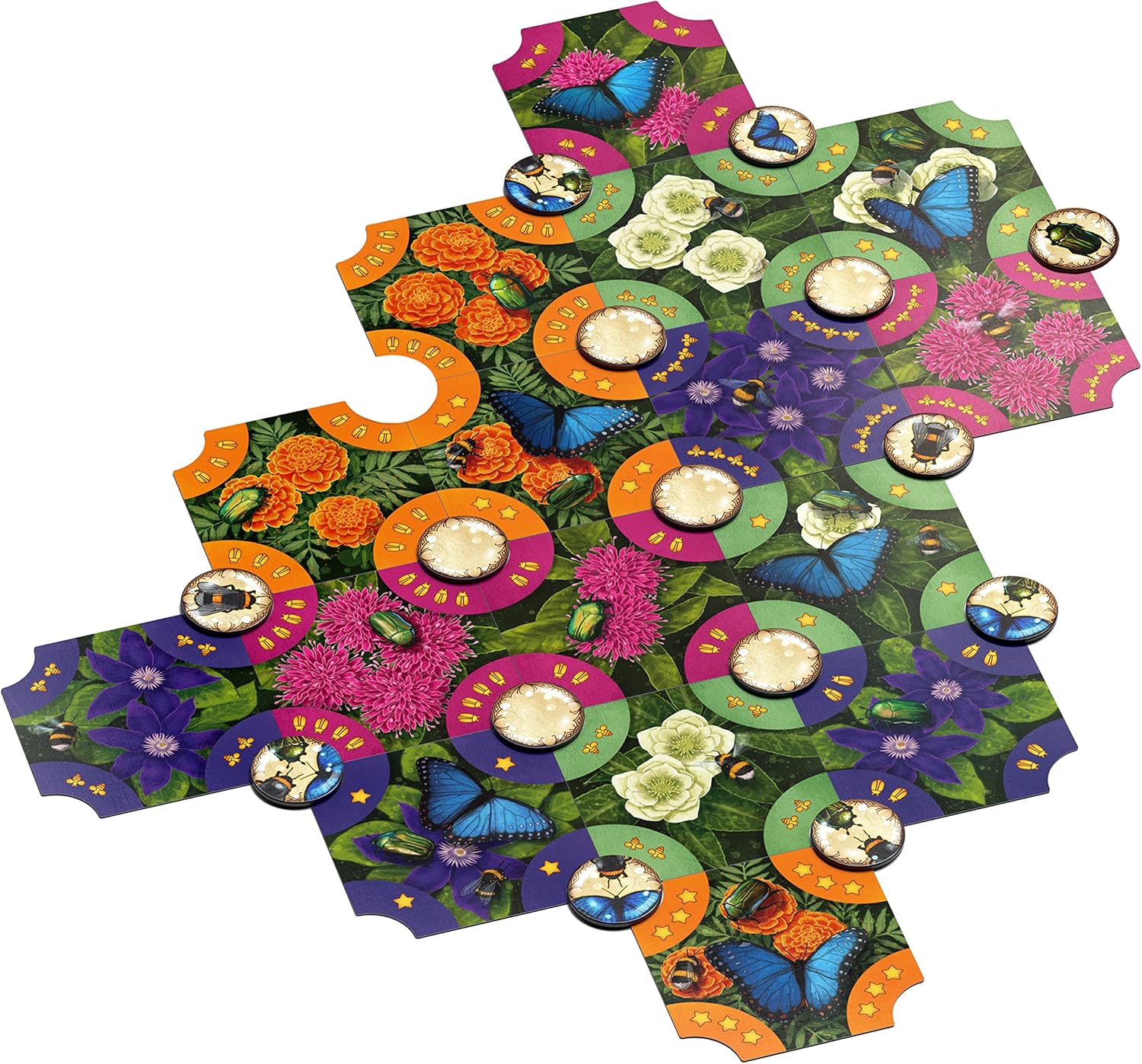 Pollen - Bard Game - Tile Laying Game - 2-4 Players - 40 Minute Play Time (Pollen Base Game