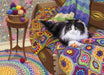 Cobble Hill 1000 Piece Puzzle Comfy Cat-Sample Poster Included