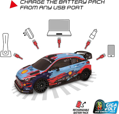 Mondo 63667 Hyundai i20 WRC Citroen Remote Controlled Vehicle, red RC 1:10 HYUNDAI I20 WRC