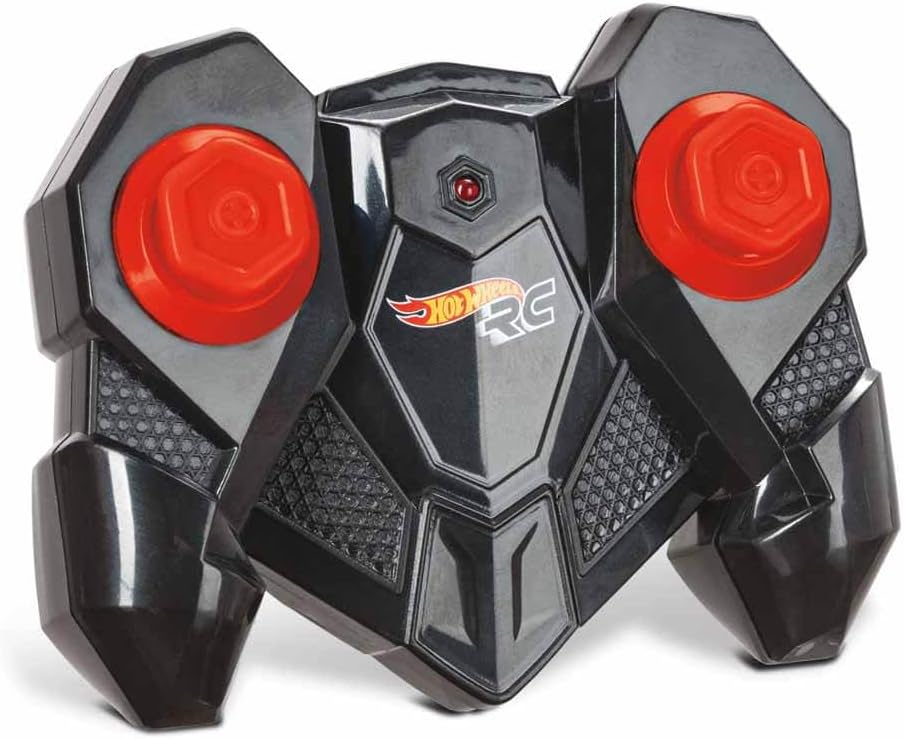 Mondo 63679 HOT WHEELS RC MONSTER TRUCK BONE SHAKER 17 Motors Remote Control Car for Kids 2.4 GHz-Red/Black-63679, Livery