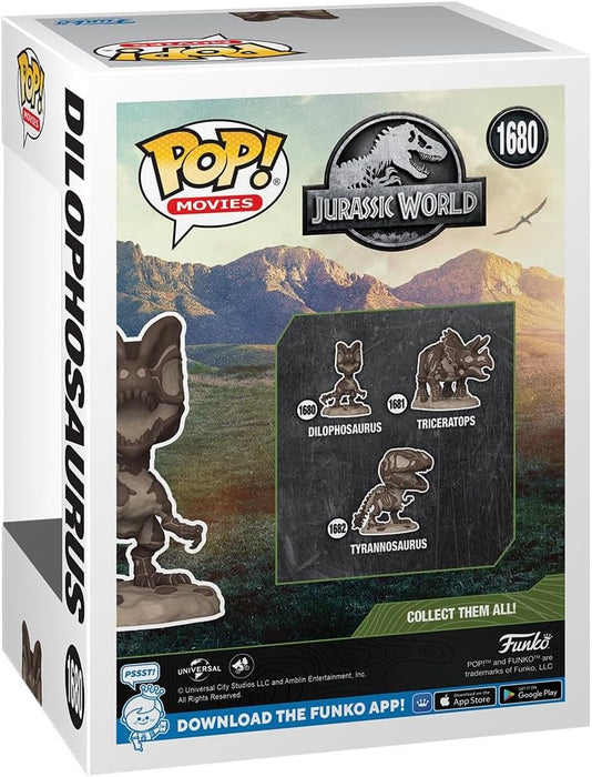 Funko POP! Movies: JP Fossil - Dilophosaurus - Jurassic Park - Collectable Vinyl Figure - Gift Idea - Official Merchandise - Toys for Kids & Adults - Movies Fans - Model Figure for Collectors