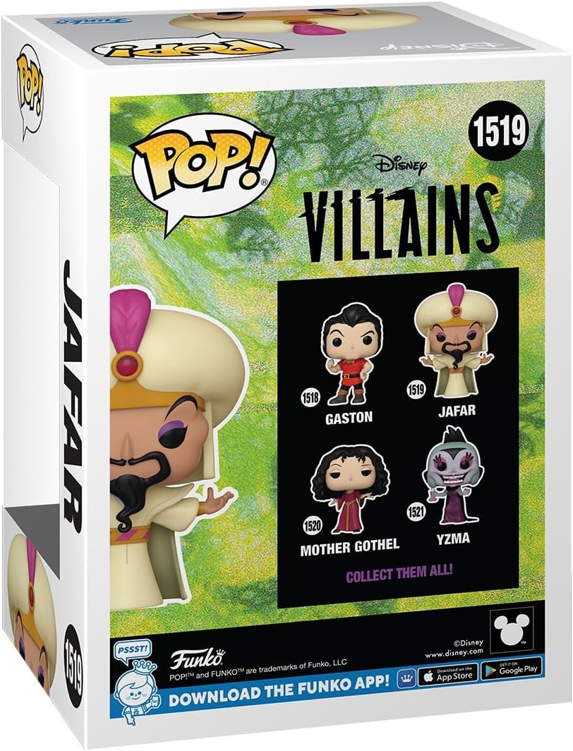 Funko Pop! Disney: Villains - Jafar - Disney Villains - Collectable Vinyl Figure - Gift Idea - Official Merchandise - Toys for Kids & Adults - Movies Fans - Model Figure for Collectors and Display