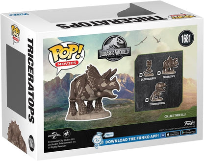 Funko POP! Movies: JP Fossil - Triceratops - Jurassic Park - Collectable Vinyl Figure - Gift Idea - Official Merchandise - Toys for Kids & Adults - Movies Fans - Model Figure for Collectors