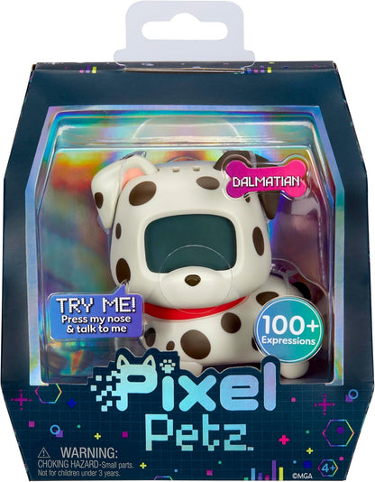 MGA Entertainment Pixel Petz - Dalmatian - Interactive Digital Pet Dog - Suitable for Children Ages 4+, Schwarz-weiß