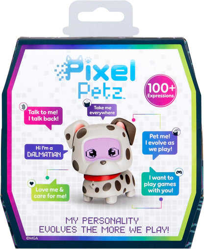 MGA Entertainment Pixel Petz - Dalmatian - Interactive Digital Pet Dog - Suitable for Children Ages 4+, Schwarz-weiß