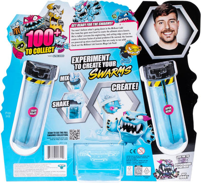 MrBeast Lab Swarms Mega-Laborpackung Hard Boiled; Experimentieren, Wasser hinzufügen, Reagenzglas schütteln, 12 Sammelfiguren enthüllen; 100+ zum Sammeln; Mega-Packung mit Panther der Sonderedition