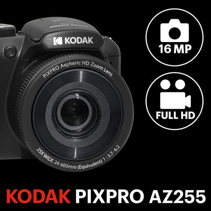 Kodak - Digitalt Camera Pixpro Az255 Ccd 25X 16Mp - Black