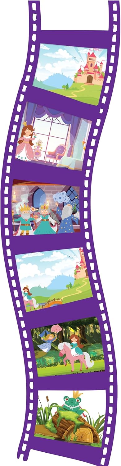 LEXIBOOK - Unicorn - Stories projector, torch light and projector with 3 discs, 24 images, create your own stories, LTC050UNI