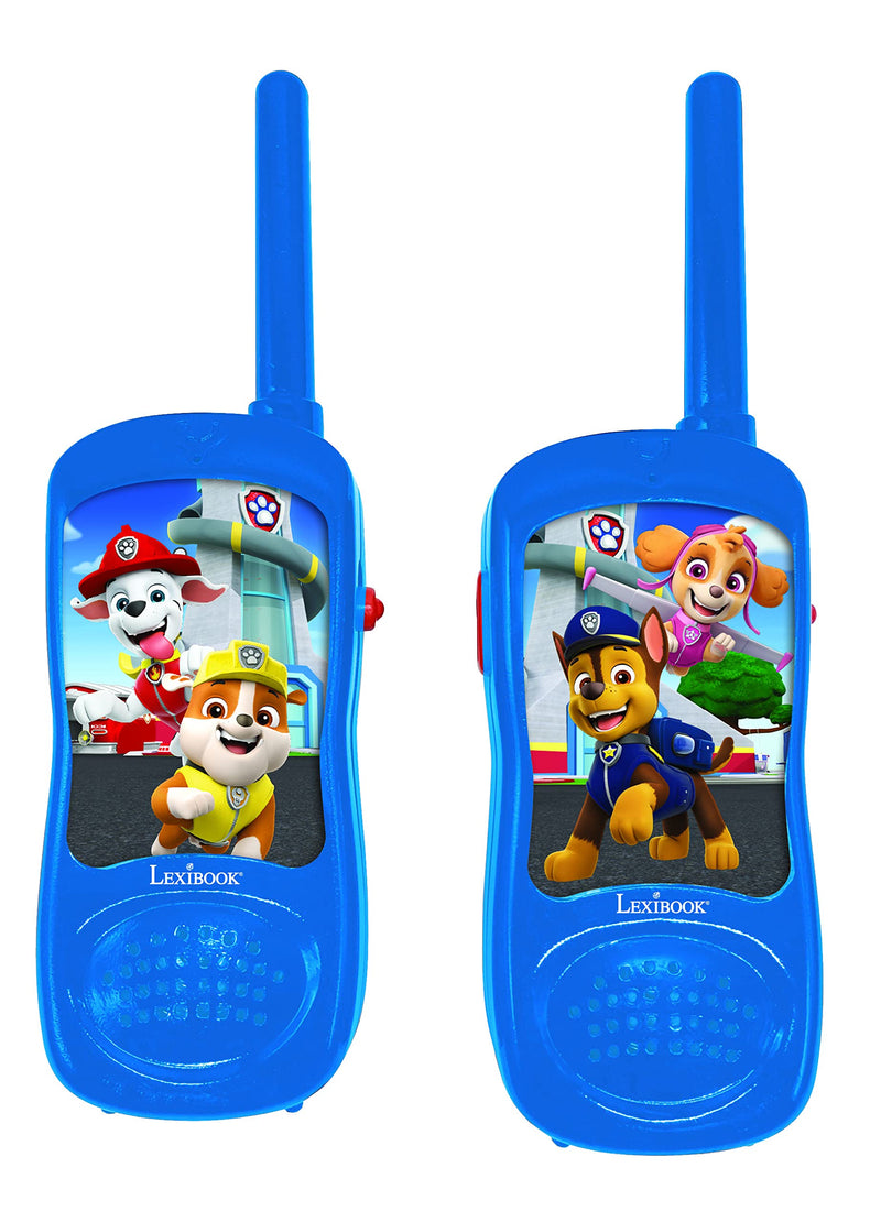 Lexibook Paw Patrol Walkie-talkies, Pinza para Colgar del cinturón, batería