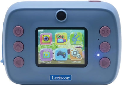 Lexibook, Disney Stitch, StarCAM Baskı, Anında yazıcılı kamera paketi, Fotoğraf ve video fonksiyonu, 32 GB SD kart ve fotoğraf kişiselleştirme kiti dahildir, mavi, DJ150D