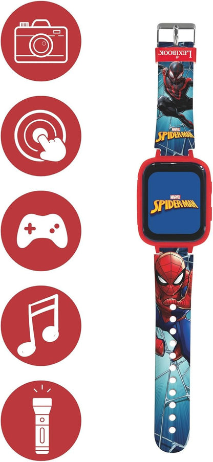 Lexibook - Spider-Man Kids Smartwatch With 8Gb Memory Card (Dmw070Sp)