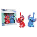 Lexibook, Disney Stitch, Stitch und Leroy 3D-Walkie-Talkies, 500m Reichweite, 2 Kommunikationskanäle, Gürtelclip, Blau/Rot, TW18D