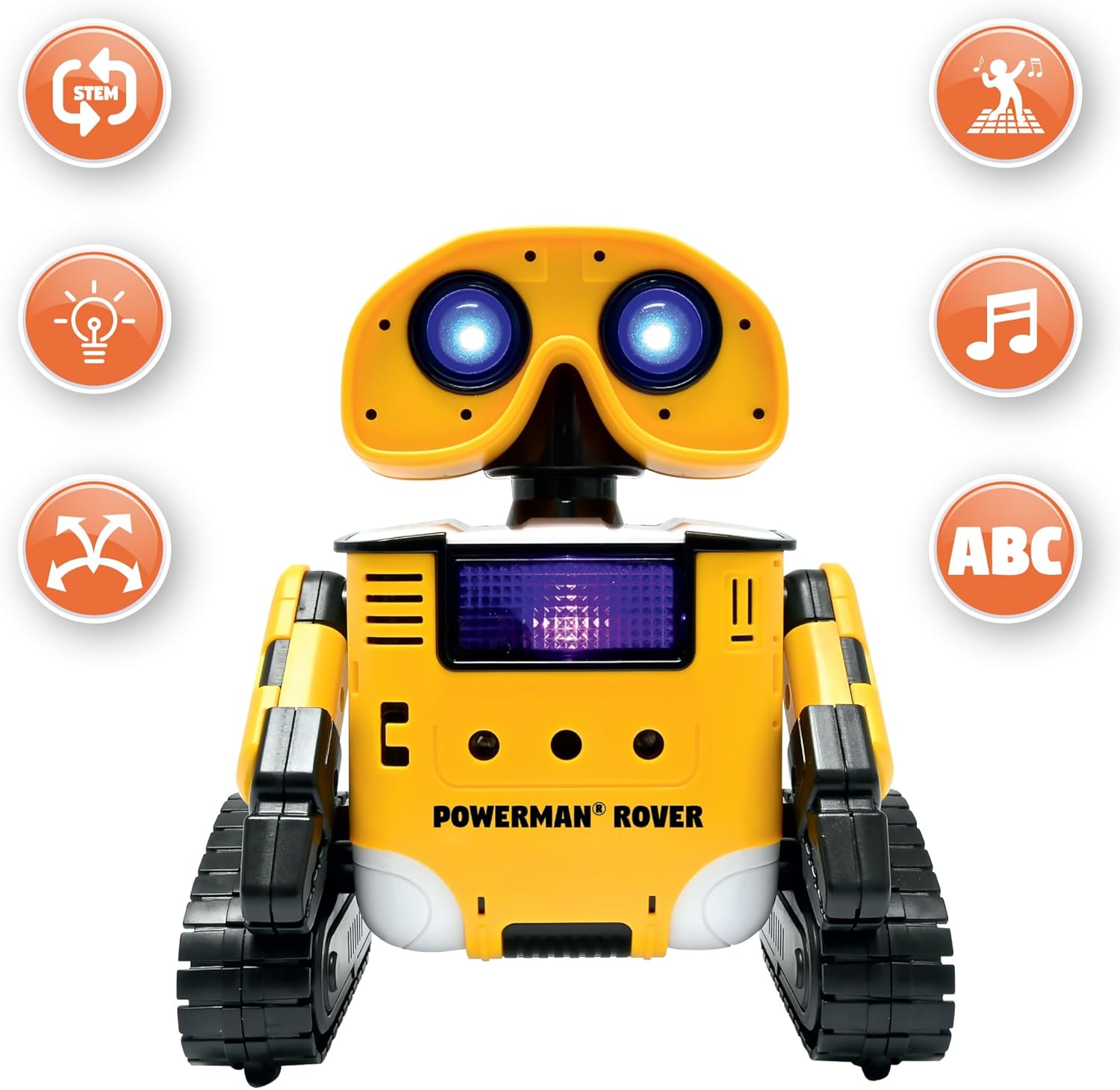 Lexibook Powerman Rover - Niedlicher Roboterbegleiter. Fernbedienung oder Gestensteuerung. Spielt Musik, Tanzt, wiederholt, was du sagst. Licht- und Soundeffekte. STEM-programmierbar, ROB14