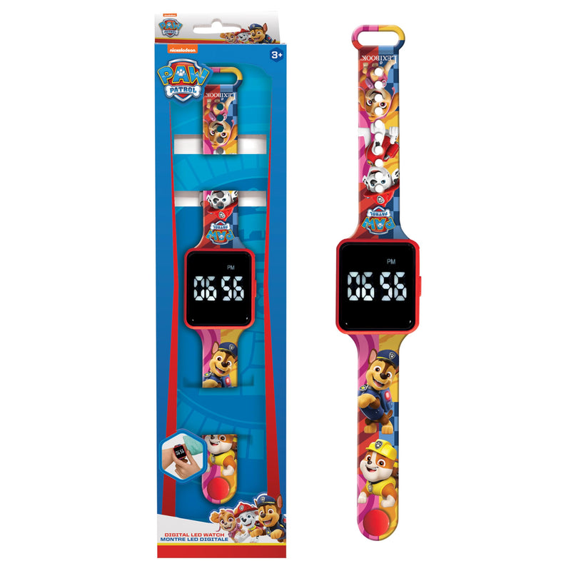 Lexibook DMW060PA Paw Patrol Digital watch, 12-hour or 24-hour time display, Blue/Red/Yellow