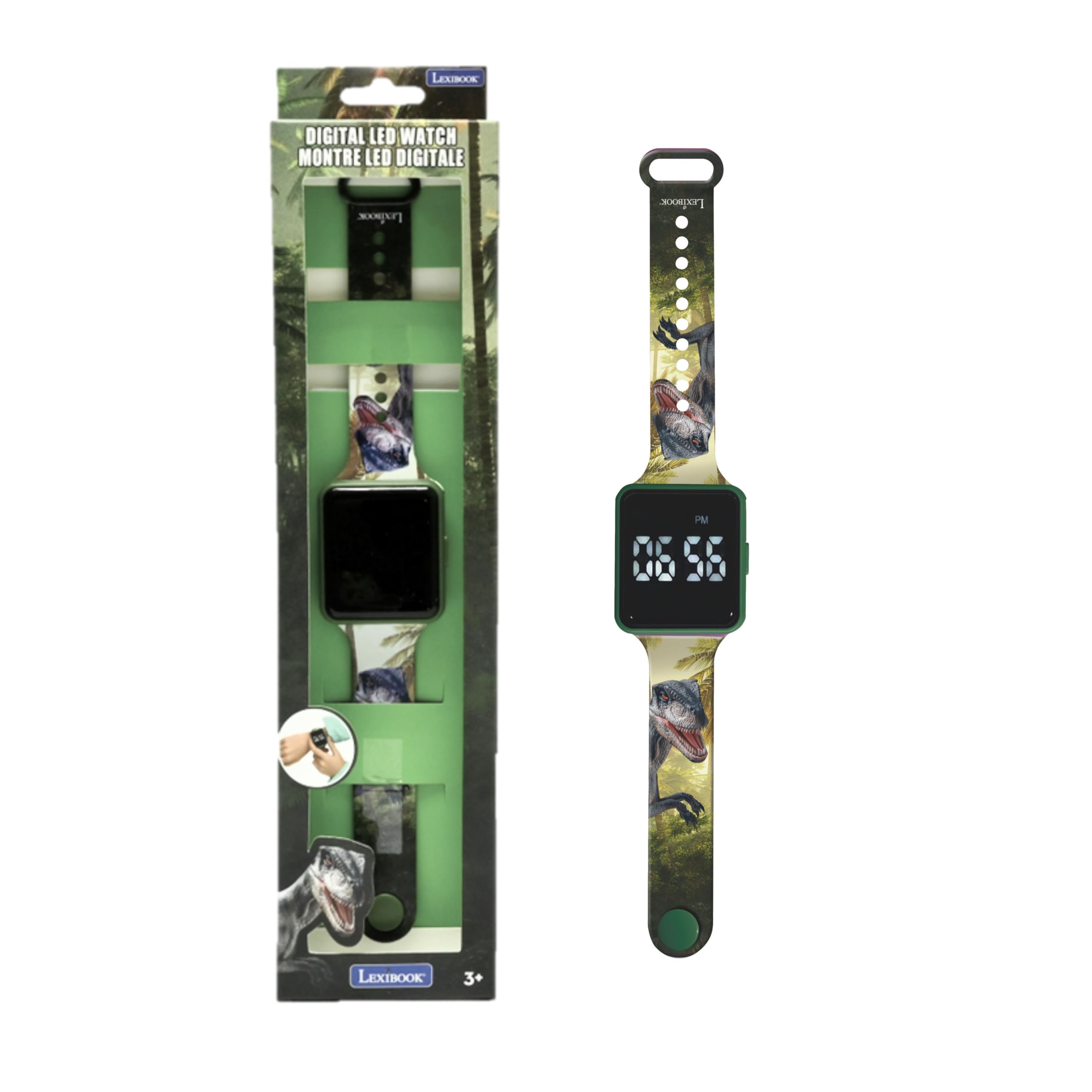 Lexibook - Dinosaurs - Led Digital Watch (Dmw060Dino)