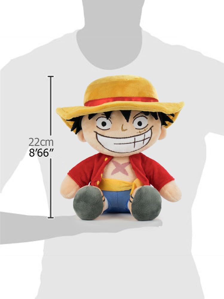 BARRADO - Plush One Piece Impulse - Luffy, Sanji, Zoro, Chopper - 22cm, 8'66" - 16002551 (Luffy