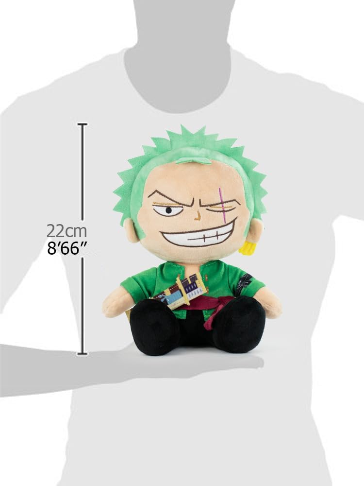 BARRADO - Plush One Piece Impulse - Luffy, Sanji, Zoro, Chopper - 22cm, 8'66" - 16002551 (Zoro