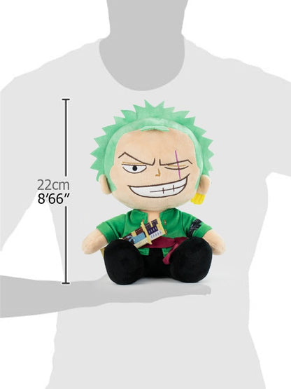 BARRADO - Plush One Piece Impulse - Luffy, Sanji, Zoro, Chopper - 22cm, 8'66" - 16002551 (Zoro