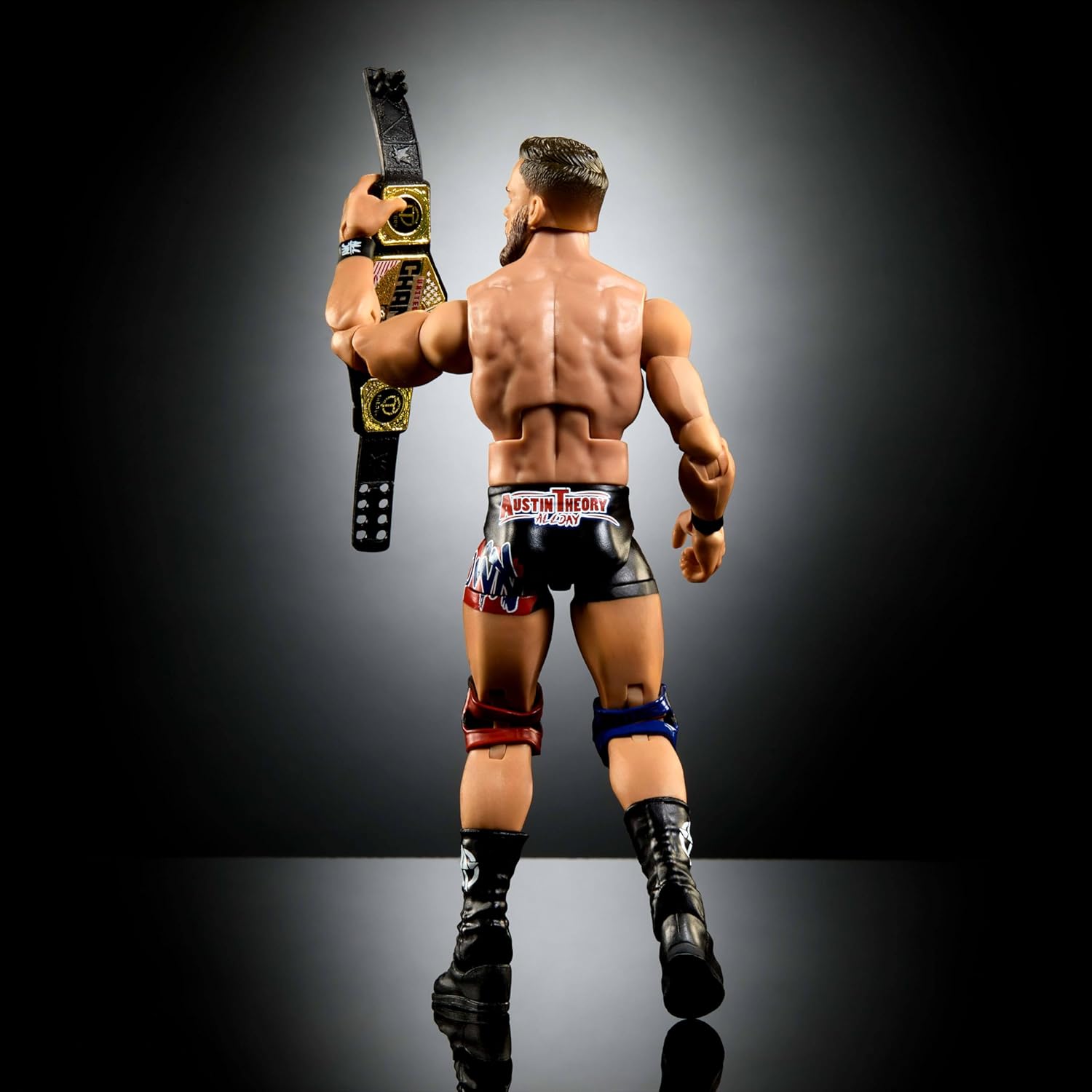 Mattel WWE Elite Action Figure & Accessories, 6-inch Collectible Austin Theory with 25 Articulation Points, Life-Like Look & Swappable Hands, HTX55