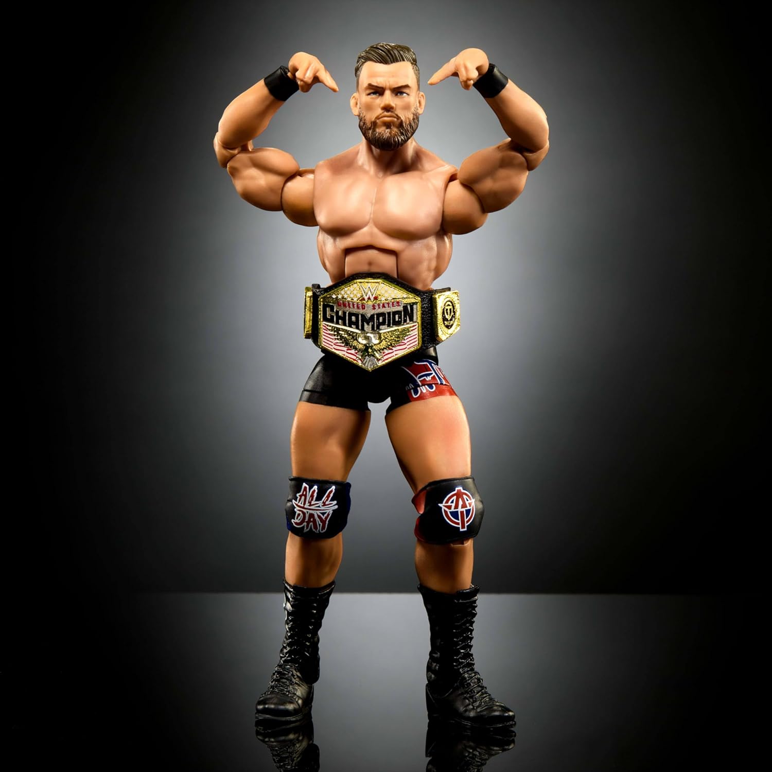 Mattel WWE Elite Action Figure & Accessories, 6-inch Collectible Austin Theory with 25 Articulation Points, Life-Like Look & Swappable Hands, HTX55