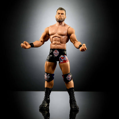 Mattel WWE Elite Action Figure & Accessories, 6-inch Collectible Austin Theory with 25 Articulation Points, Life-Like Look & Swappable Hands, HTX55