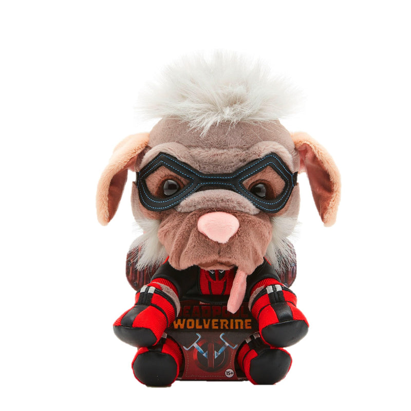 MARVEL Dogpool plush figure (26 cm) - detailed Super Hero plush toy from the MARVEL Studios Deadpool & Wolverine movie, toy for fans & collectors.