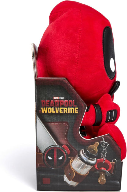 Simba Babypool plush figure, 26 cm, detailed superhero baby from the MARVEL Studios film Deadpool & Wolverine, toy for fans and collectors aged 15 and over