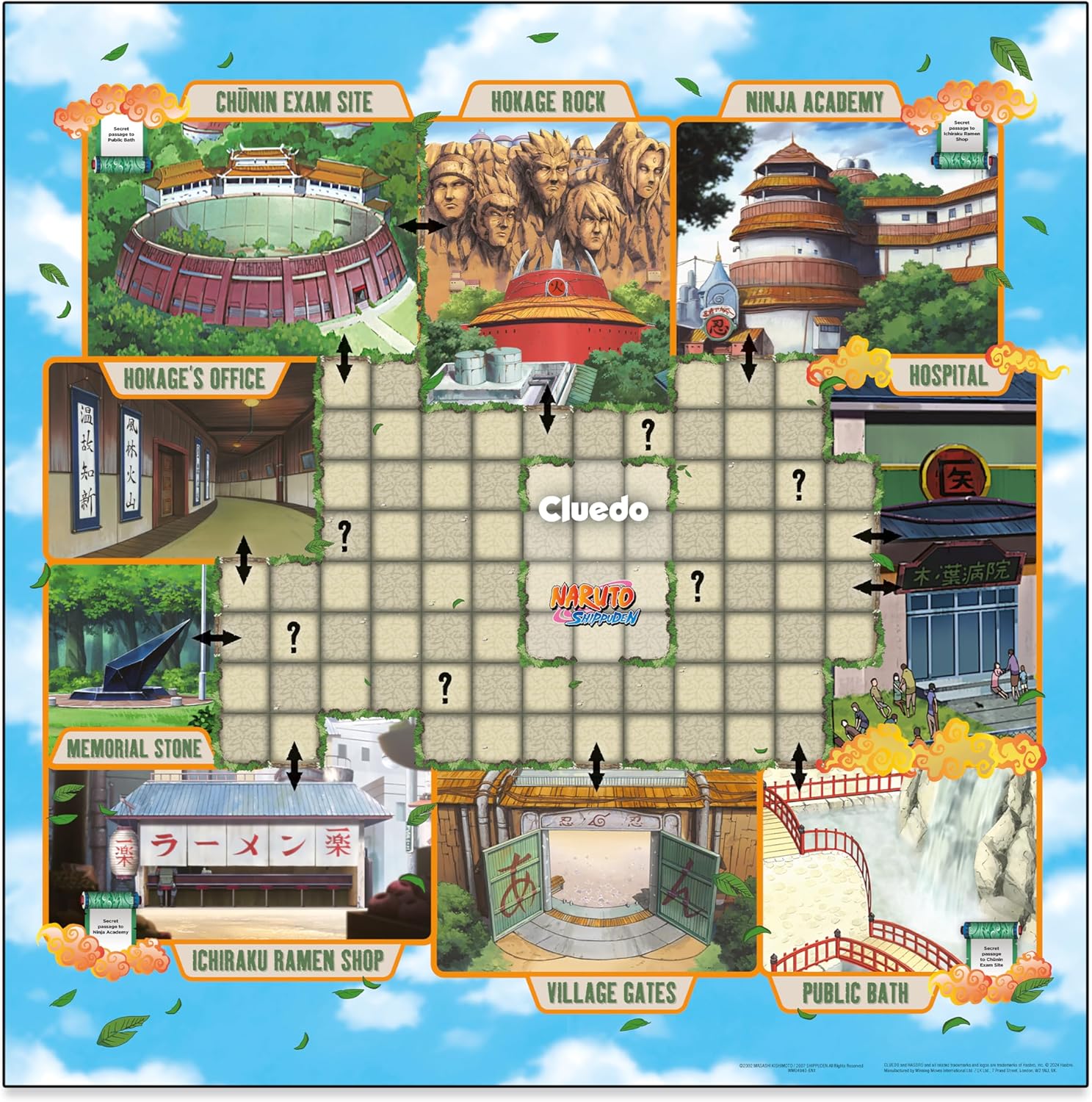 Winning Moves Naruto Cluedo perfect for 2–6 players and makes a great gift for fans aged 8 and up Enter locations like the Ninja Academy, Hokage Rock and Ichiraku Ramen Shop
