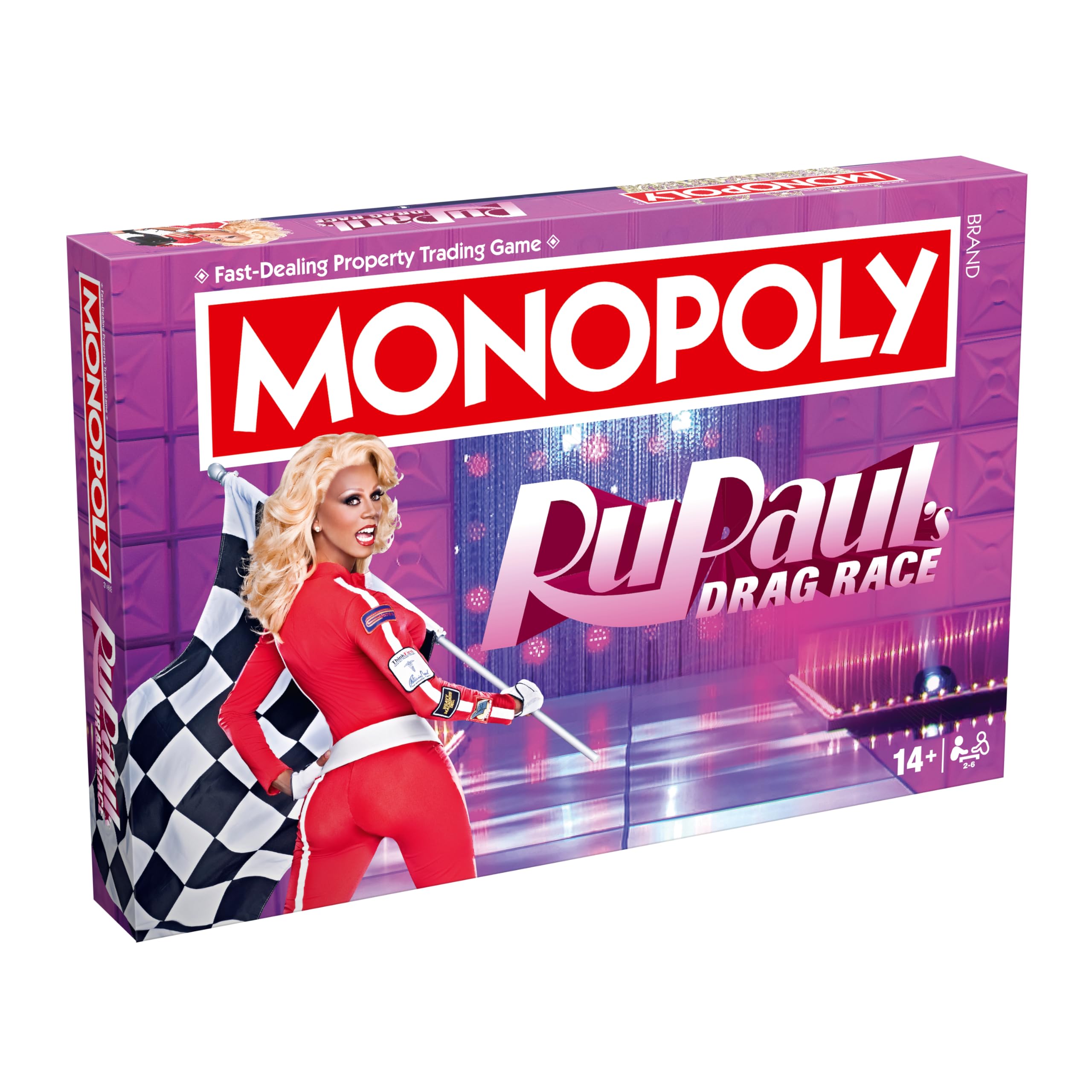 Winning Moves RuPaul’s Drag Race Monopoly Board Game Familiy Game perfect for 2–6 players and makes a great gift for fans aged 14 and up