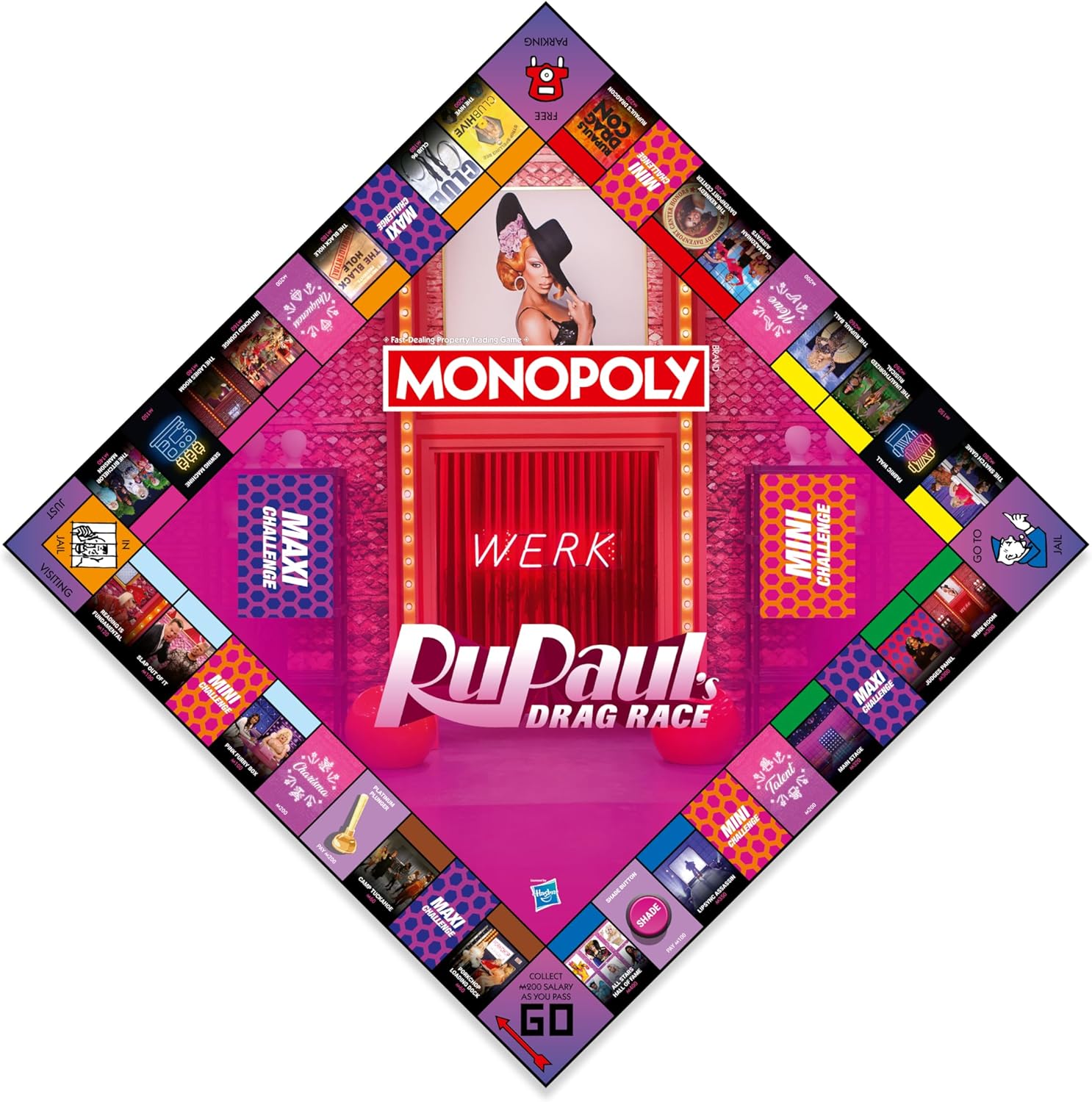 Winning Moves RuPaul’s Drag Race Monopoly Board Game Familiy Game perfect for 2–6 players and makes a great gift for fans aged 14 and up