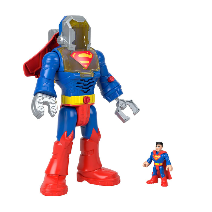 Fisher-Price Imaginext DC Super Friends Superman Toy Insider & Exo Suit 12-Inch Robot with Lights & Sounds for Kids Ages 3+ Years, JCT47