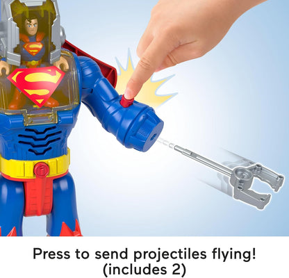 Fisher-Price Imaginext DC Super Friends Superman Toy Insider & Exo Suit 12-Inch Robot with Lights & Sounds for Kids Ages 3+ Years, JCT47