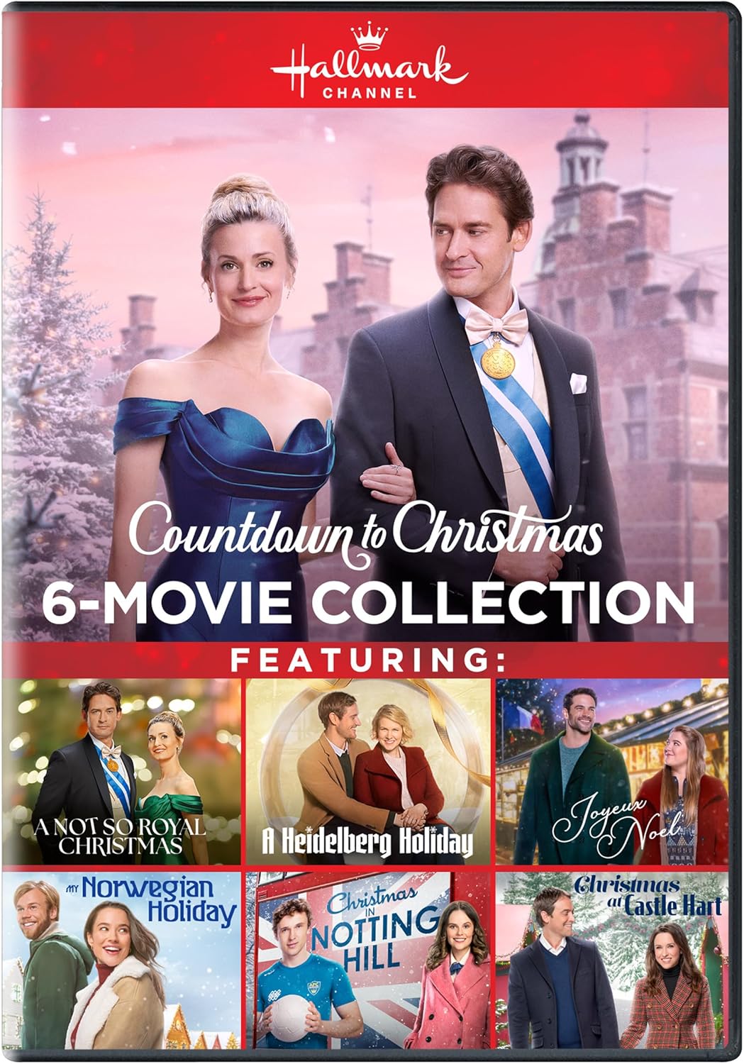 Hallmark Countdown to Christmas 6-Movie Collection ( A Not So Royal Christmas/A Heidelberg Holiday / Joyeux Noel / My Norwegian Holiday / Christmas in Notting Hill / Christmas at Castle Hart