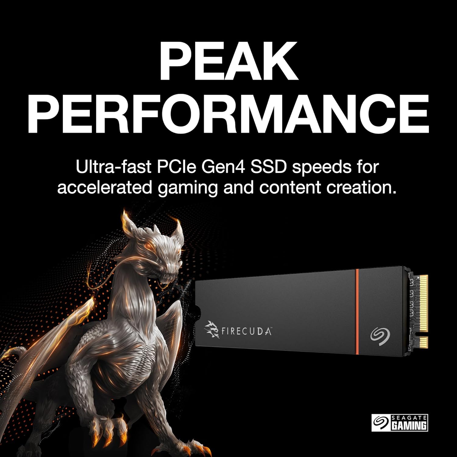 Seagate FireCuda 530R NVMe SSD 1TB, for PS5/PC, M.2 PCIe Gen4 ×4 NVMe 1.4, 7.300 MB/s, 3D-TLC-NAND, 640 TBW, Refurbished, Heatsink, 3 Years Rescue Service Modellnr.: ZP1000GM3A073