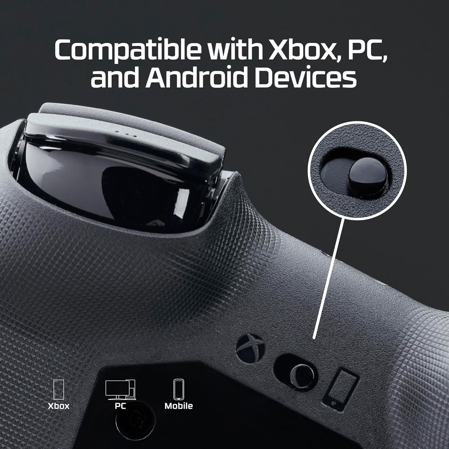 HyperX Clutch Tanto Mini, Controller cablato USB-C con licenza XBOX, Design Ergonomico e Formato Compatto, Pulsanti Standard, Cavo Convertibile, Compatibile con Xbox, PC e Android, Nero
