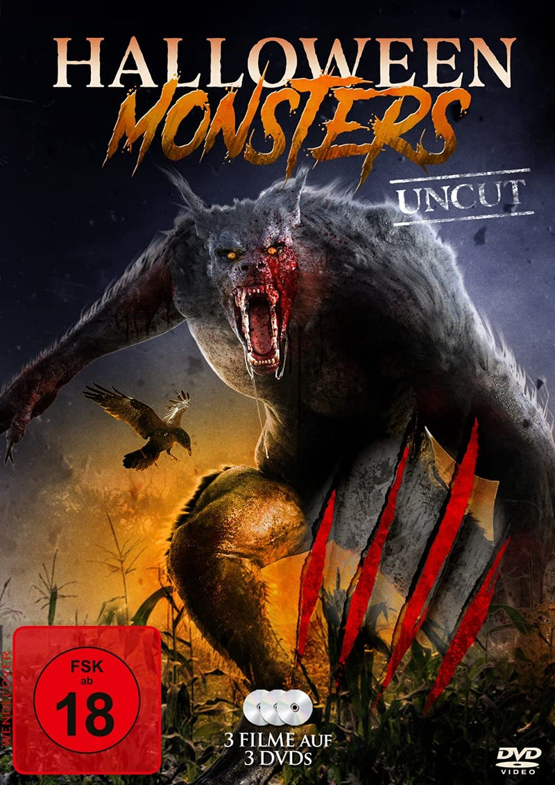 Halloween Monsters - (3 Filme) -  - Uncut - (Dartmoor Beast: Freiwild wider Willen, Scarecrow Rising: Auf ewig dein, Uncaged