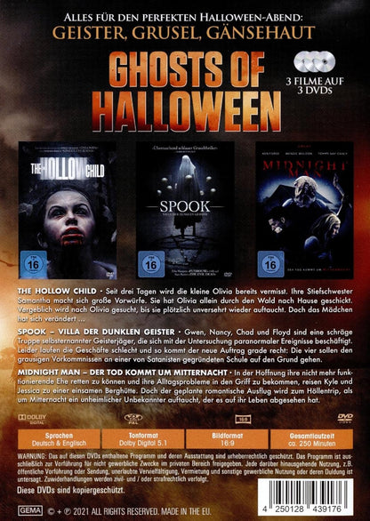 Ghosts of Halloween - (3 Filme) -  (The Hollow Child, Spook – Villa der dunklen Geister, Midnight Man – Der Tod kommt um Mitternacht