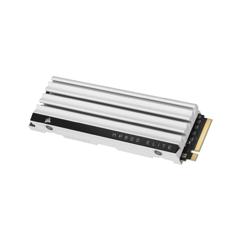 CORSAIR MP600 ELITE 4TB M.2 PCIe Gen4 x4 NVMe SSD voor PS5 – Inclusief Heatsink – M.2 2280 – Tot 7.000MB/sec Sequentieel Lezen – High-Density-3D TLC NAND – Wit